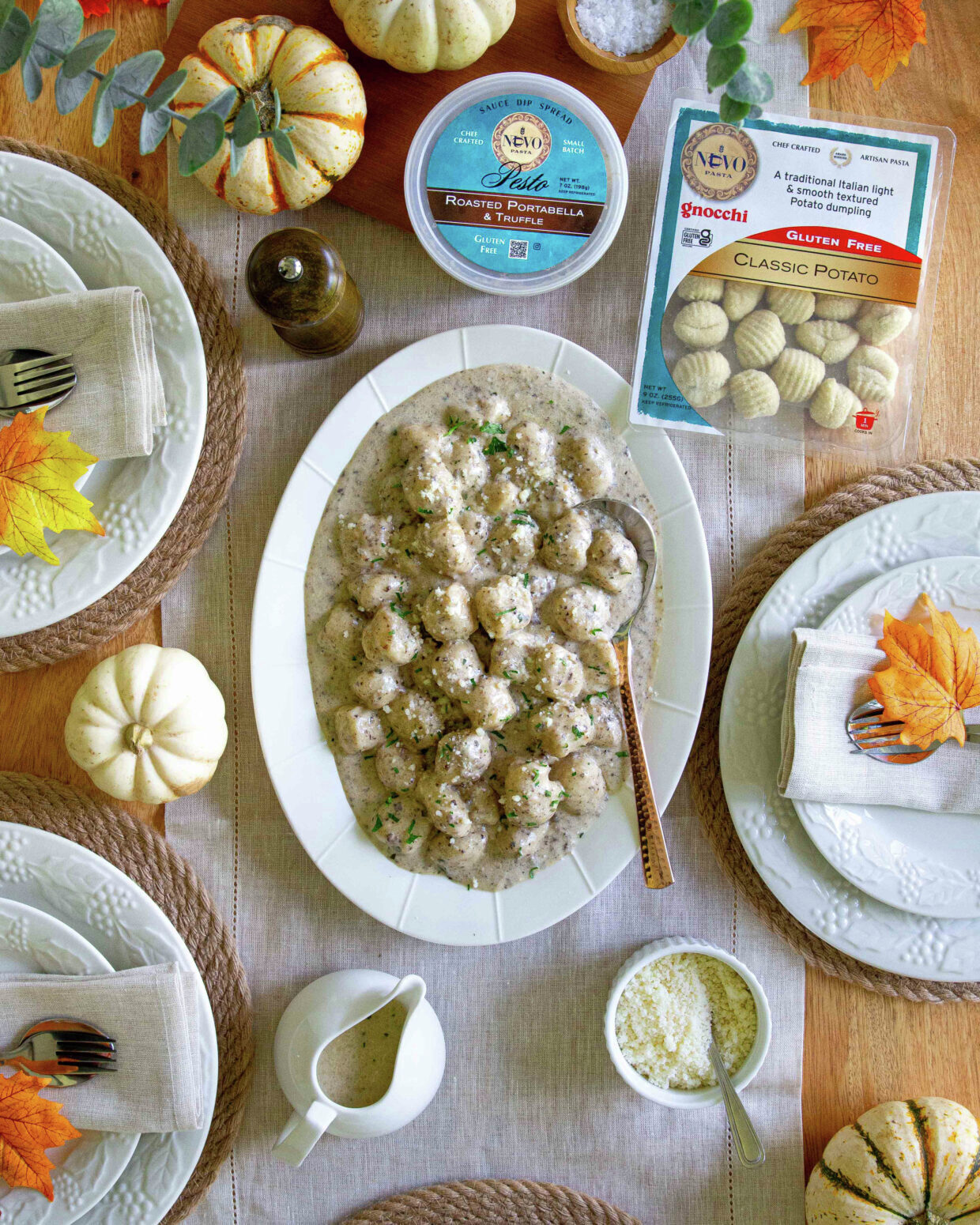 Classic Potato Gnocchi with Portabella and Truffle Sauce